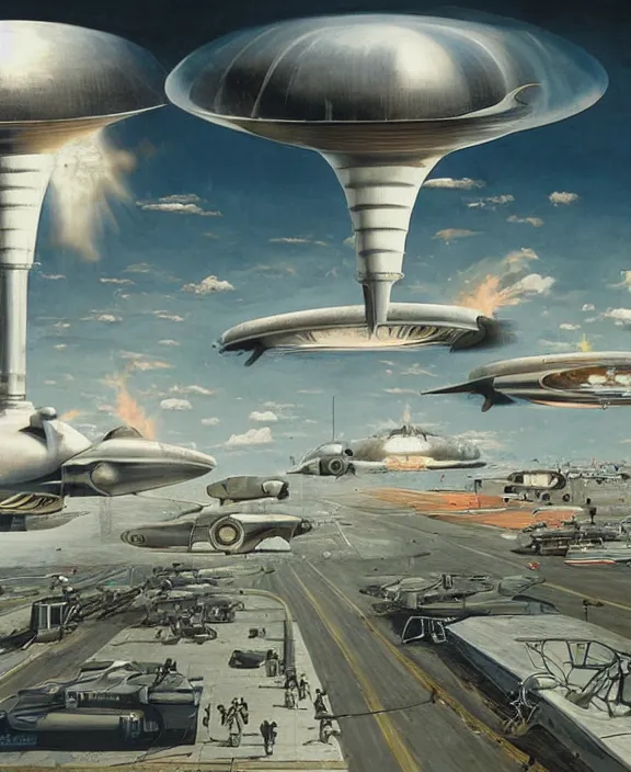 Prompt: nazi ufos by denys tsiperko and bogdan rezunenko, hyperrealism