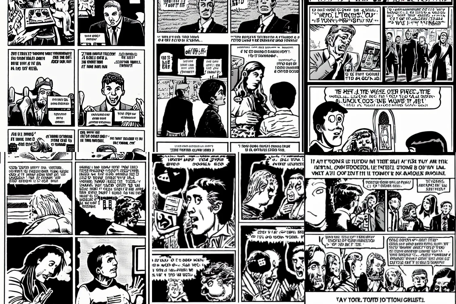 Prompt: jack chick tract comic by jack chick