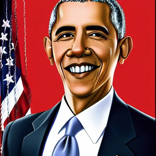 Image similar to portrait of barack obama as gang leader of the crips