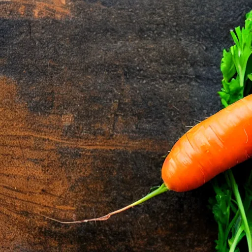 Image similar to high quality presentation photo of a golden carrot, photography 4k, f1.8 anamorphic, bokeh, 4k, Canon, Nikon