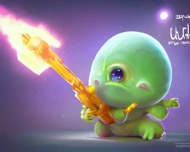 Image similar to 3D Fantasy Cute and adorable alien piggy in space, bright stars, Smooth 3D Illustration, soft render, Servando Lupini, Daniil Kudriavtsev, handpaint texture, Blender, 3DCoat