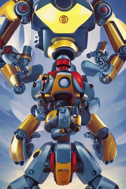 Image similar to metabots medabots medarotto medarot robot minimalist comics, behance hd by jesper ejsing, by rhads, makoto shinkai and lois van baarle, ilya kuvshinov, rossdraws global illumination ray tracing hdr radiating a glowing aura