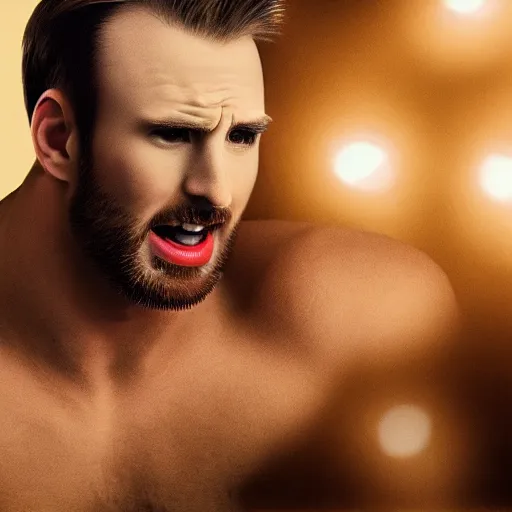 Prompt: chris evans hatches from an open egg, very detailed, very realistic, photoshop, dramatic lighting, 8 k