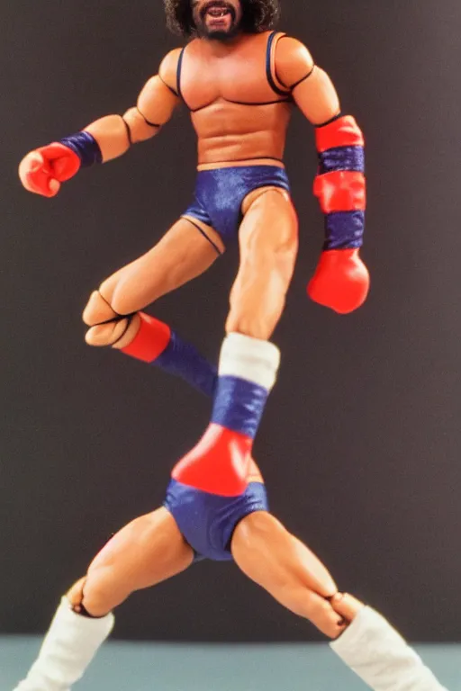 Image similar to billy preston ( 1 9 7 4 ) as a 1 9 8 0 s wrestling action figure