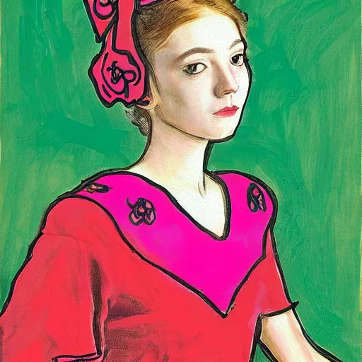 Prompt: portrait painting young woman skeleton, hello kitty, comic book, elegant, highly detailed, painted by Singer Sargent and David Hockney