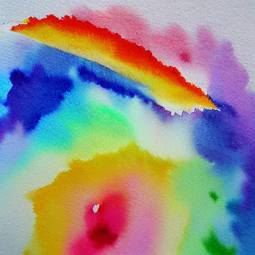 Prompt: rainbow impressionist in watercolor