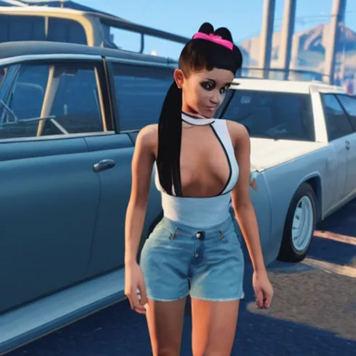 Prompt: ariana grande in GTA V