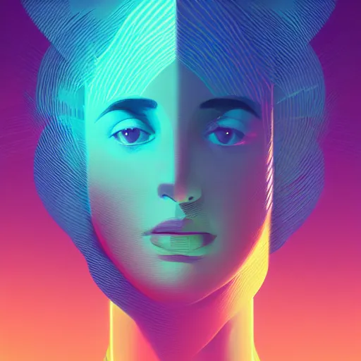 Image similar to a goddess by Petros Afshar and Beeple