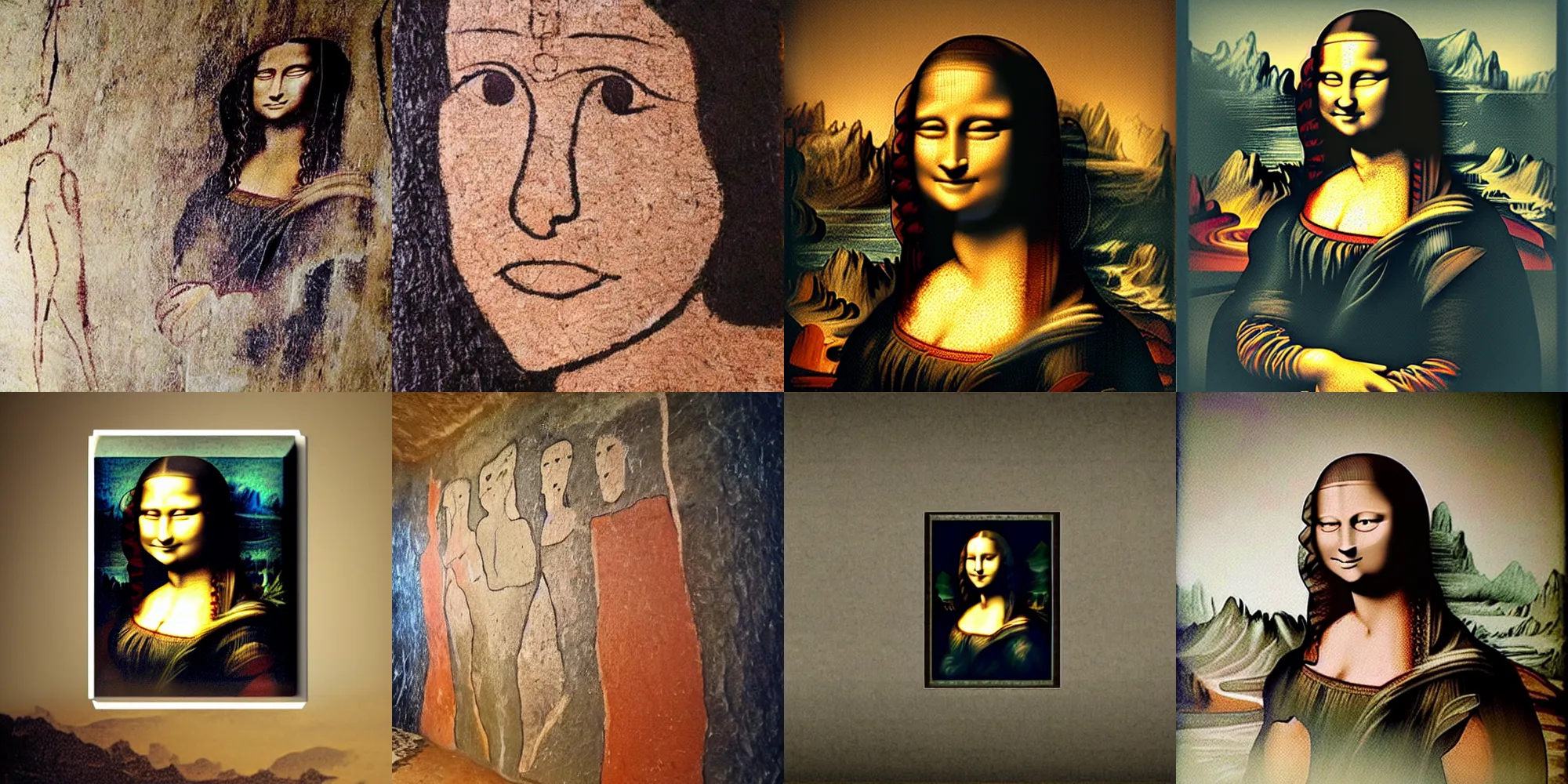 Prompt: cave painting!!!!!!!!!!!!!!!!!!!!!!!!!!!!!!!!!!!!!!!!!! of ((((((((((((((((mona lisa))))))))))))))))