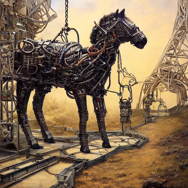 Prompt: horse sitting on the astronaut walk on all fours, industrial sci - fi, by mandy jurgens, ernst haeckel, james jean