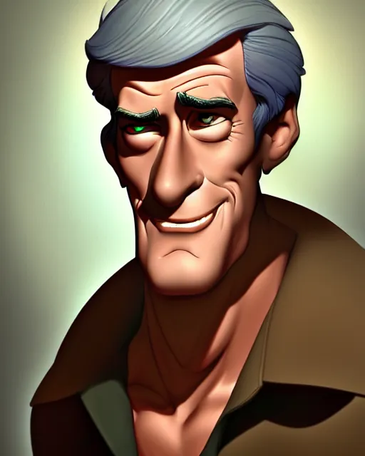 Prompt: handsome adult man character portrait, by don bluth, sci - fi environment, highly detailed, dynamic shadows, 4 k, wallpaper - 1 0 2 4