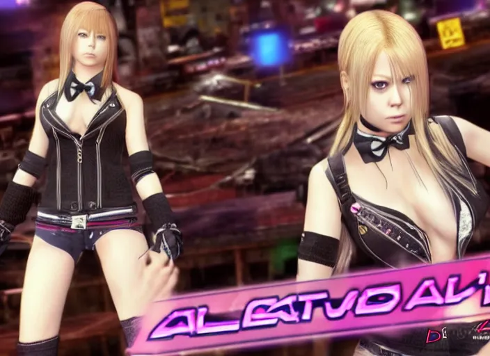 Prompt: Avril Lavigne as a playable character in Dead or Alive, detailed game screenshot 4K