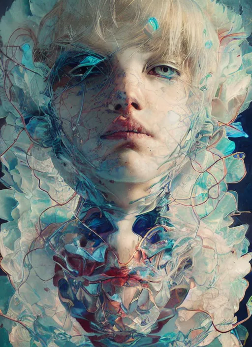 Image similar to monumental portrait soft light painted by yoshitaka amano, and erik jones, inspired by james jean, smooth texture, intricate oil painting, high detail illustration, sharp high detail, manga and anime 1 9 9 9