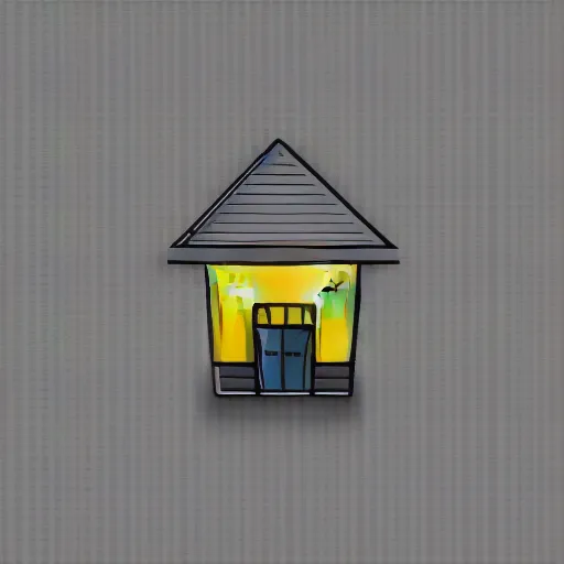 Image similar to house and a building, minimalistic, vectorized logo style