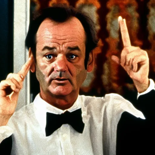 Prompt: bill murray in shining ( 1 9 8 0 )