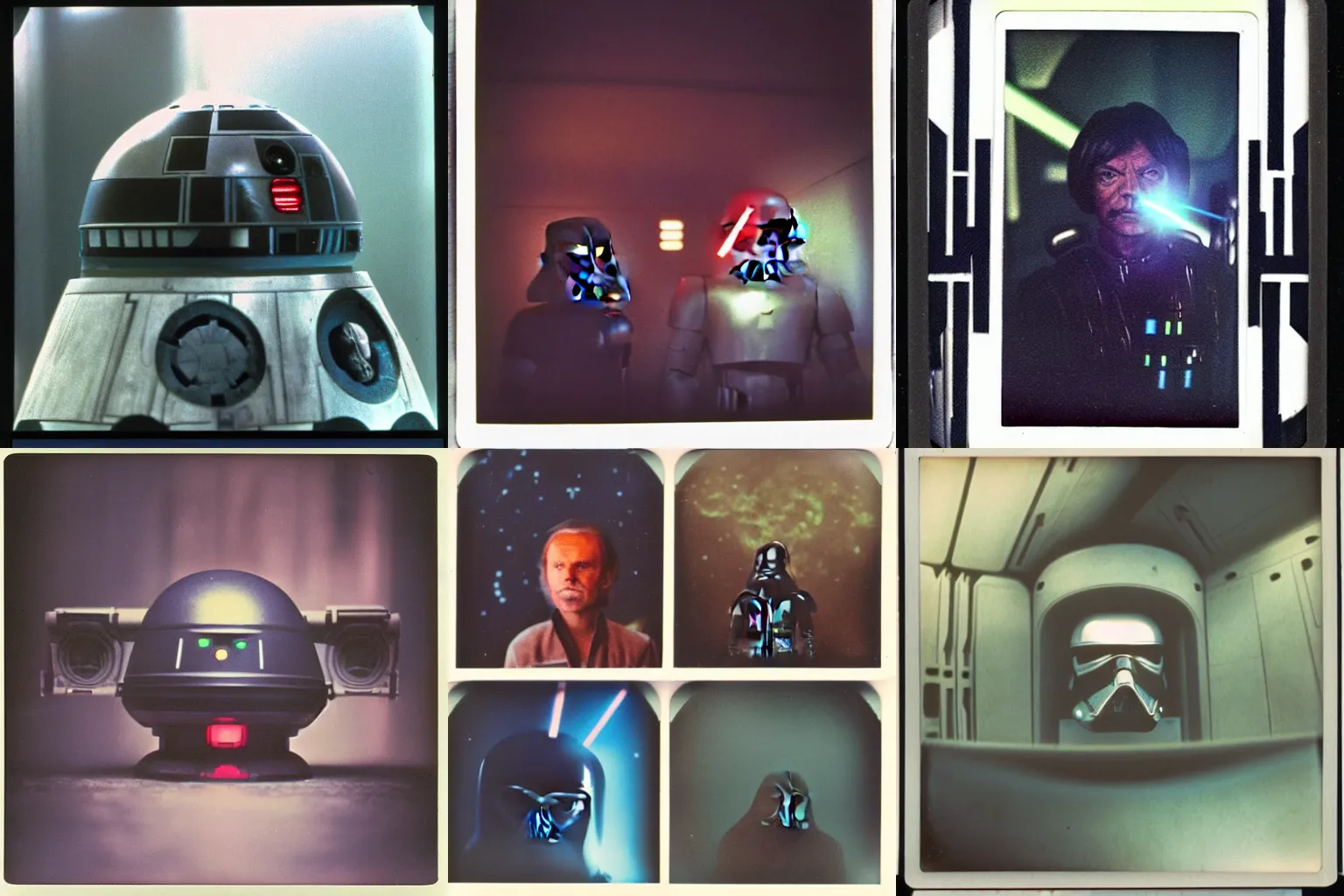 Prompt: color polaroid of star war aliens by Tarkovsky