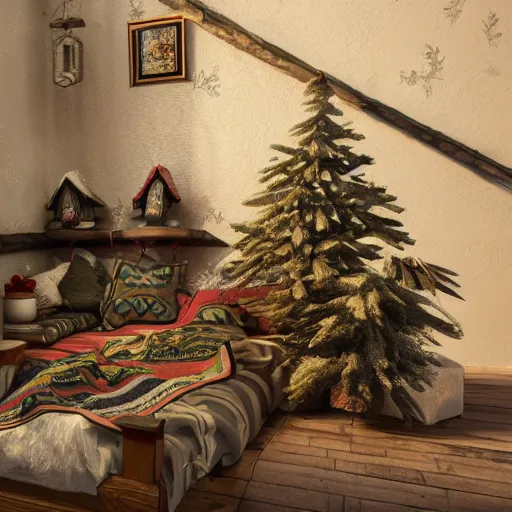 Image similar to slavic north ornaments in 3 d, hyper realistic render, ray tracing, cinema lighting, unreal engine