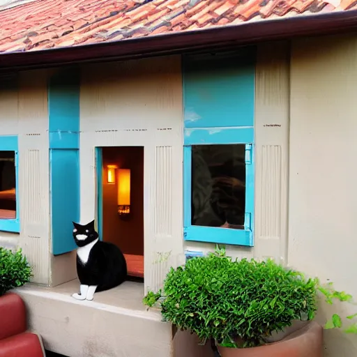 Prompt: hotel for cats