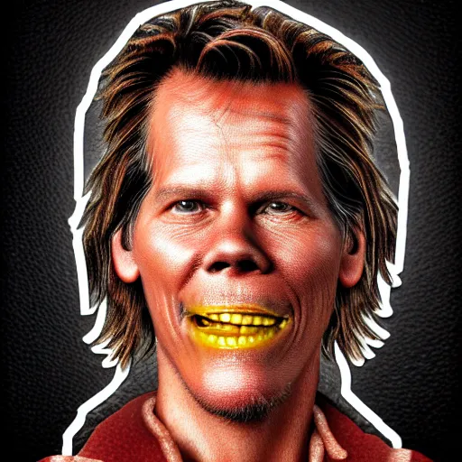 Prompt: ultra detailed kevin bacon on a slice of bacon in a hamburger rendered by octane digital painting inspired by arcimboldo