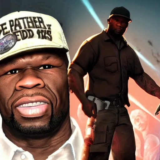 Prompt: 50 Cent as Detective Tap in Dead by daylight