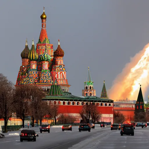 Image similar to the kremlin on fire