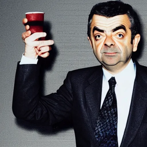 Image similar to the Rowan Atkinson diet (it's a lot of beans)