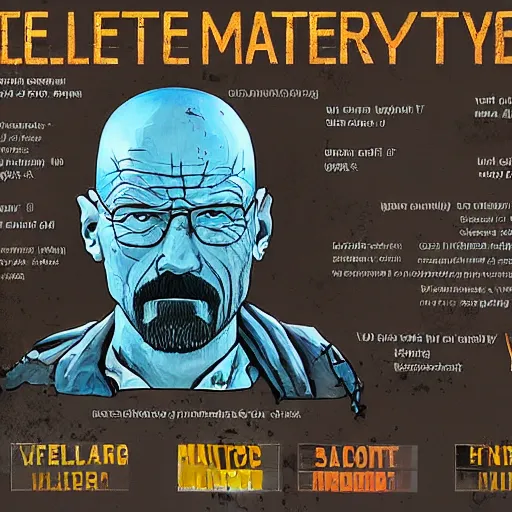Image similar to Walter White inspired volatile in the videogame Dying Light, concept art