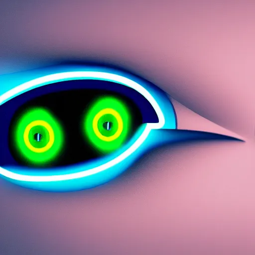 Image similar to futuristic robot with neon eyes, hyperrealistic, cinematic, epic