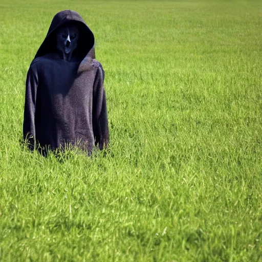 Image similar to dark creepy figure hiding in a field