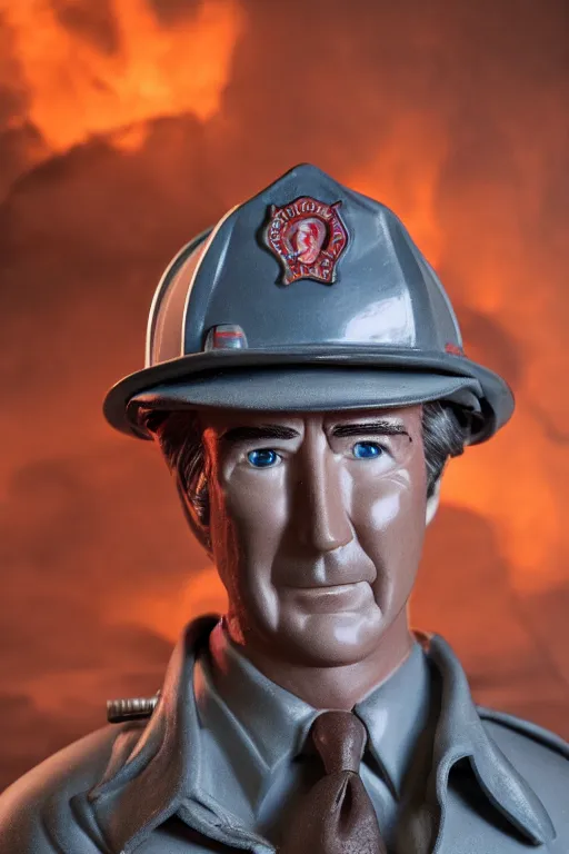 Prompt: a plasticine model of randy mantooth as a fire fighter dramatic lighting, 8 k, beautiful, rich colours, highly detailed photograph