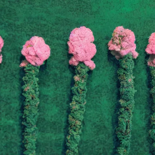 Image similar to marijuana placed as a abstract monument, pink elemenets, elegant, old-style