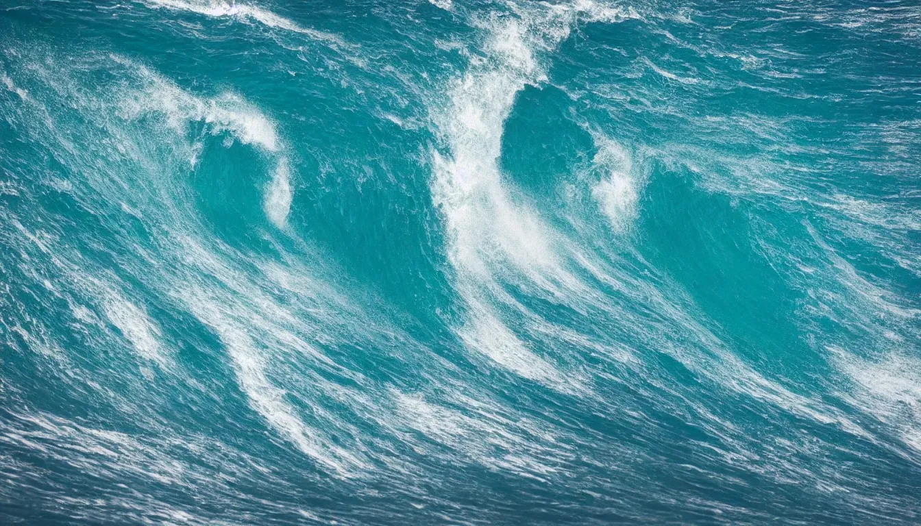 Prompt: inside ocean wave