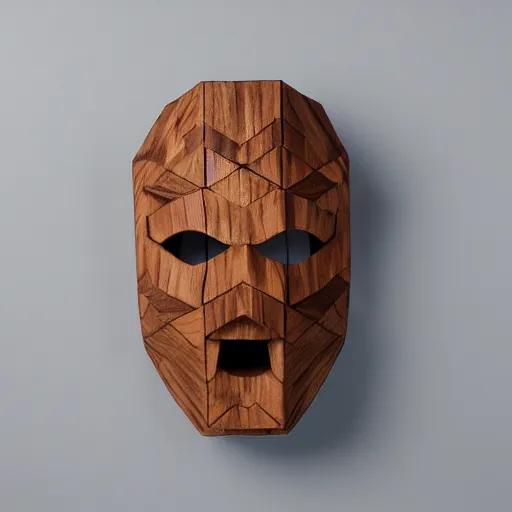 Image similar to hive mind wooden mask