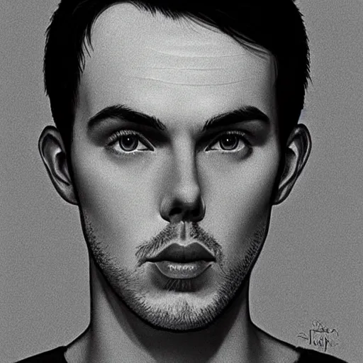 Image similar to “ nicholas hoult retro minimalist portrait by jean giraud, moebius starwatcher comic, sharp, smooth face, 8 k ”