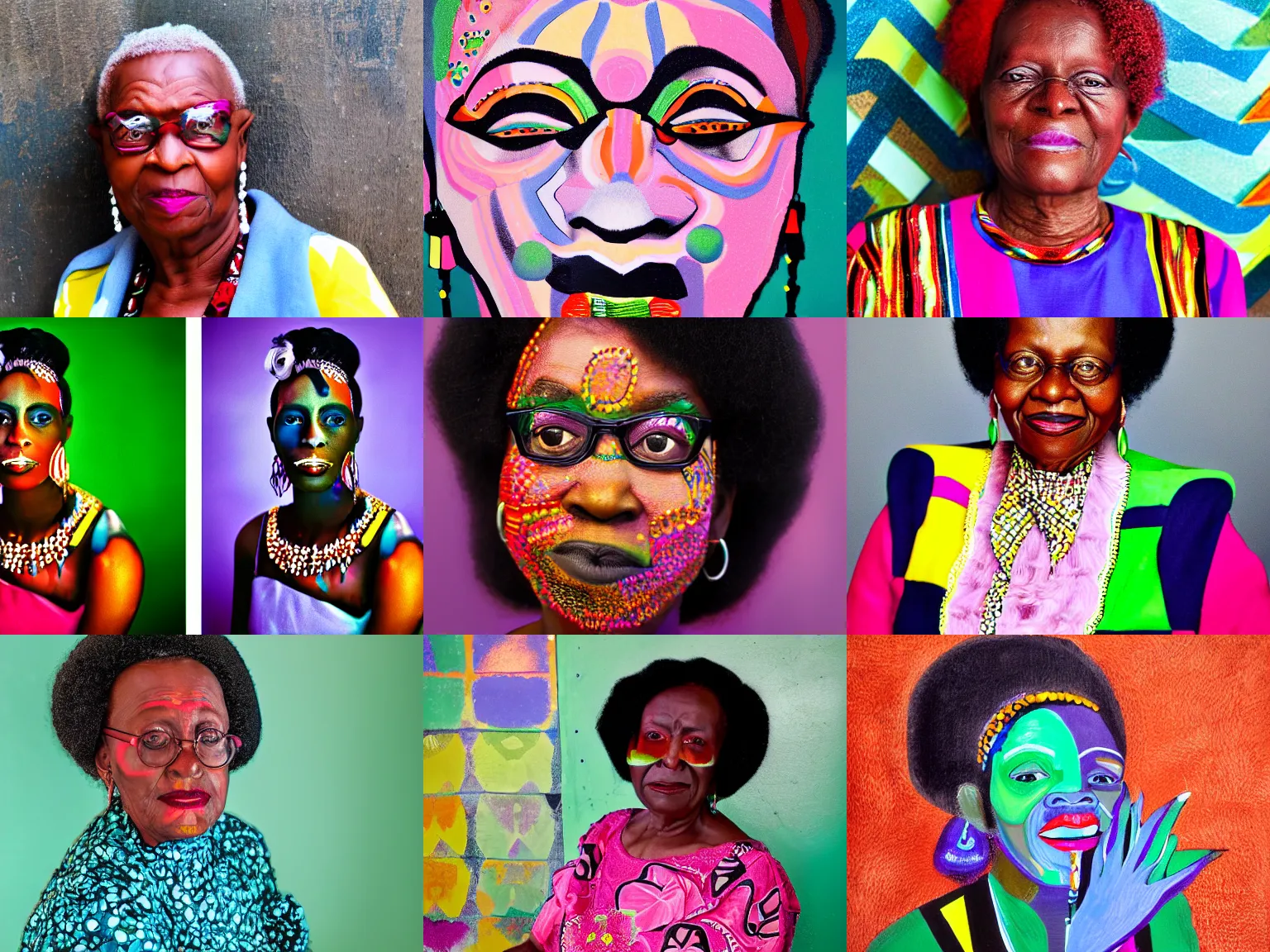 Prompt: a colourful portrait photo of edna zangee by zoe zeith