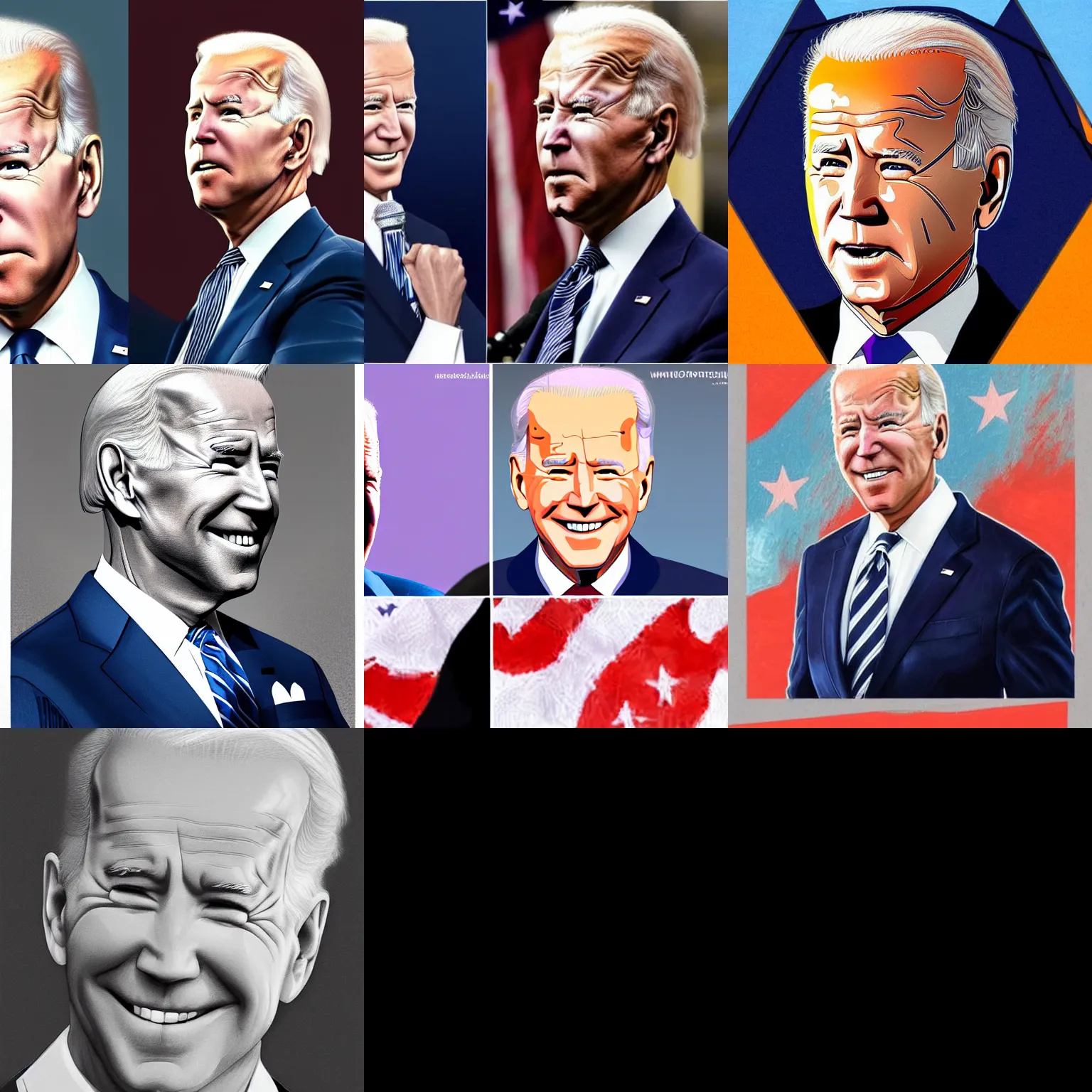 Prompt: beautiful art of joe biden with kpop hair