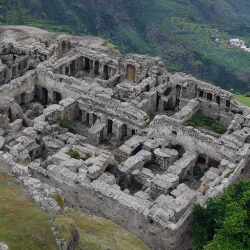 Image similar to ancient Roman city engulfed by volcano