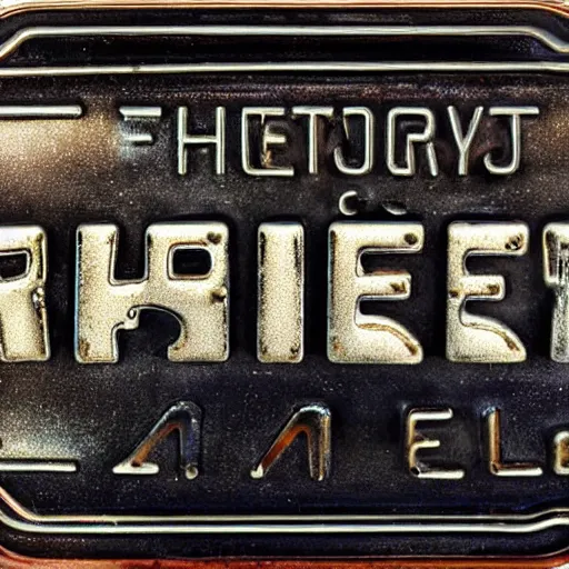 Prompt: vintage retrofuturistic license plate from mercury, high definition