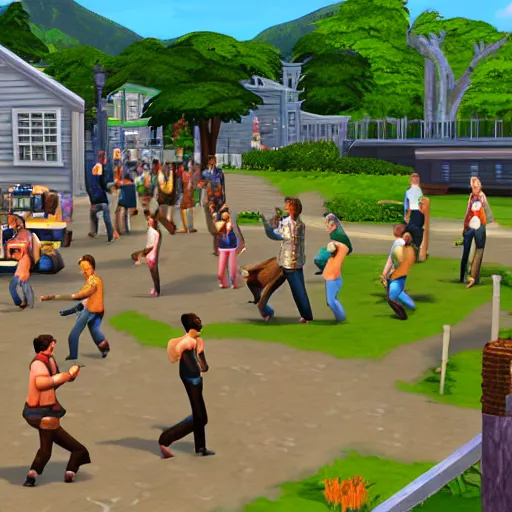 Image similar to stampede in the sims 2