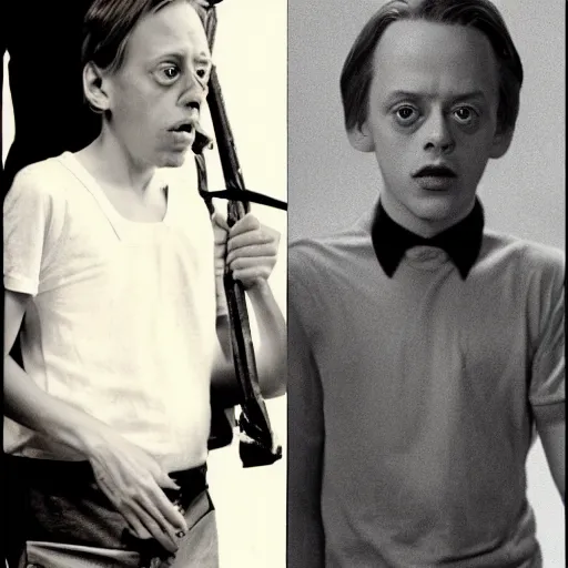 Prompt: steve buscemi as an 13 years old boy