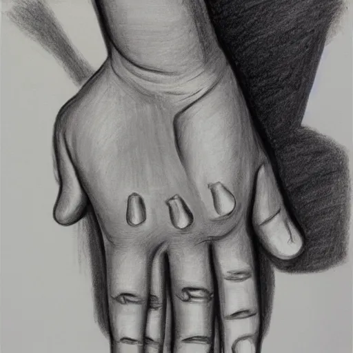 Image similar to drawing hand by marlene dumas