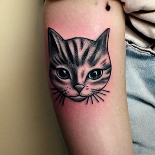 Image similar to cute cat tatoo