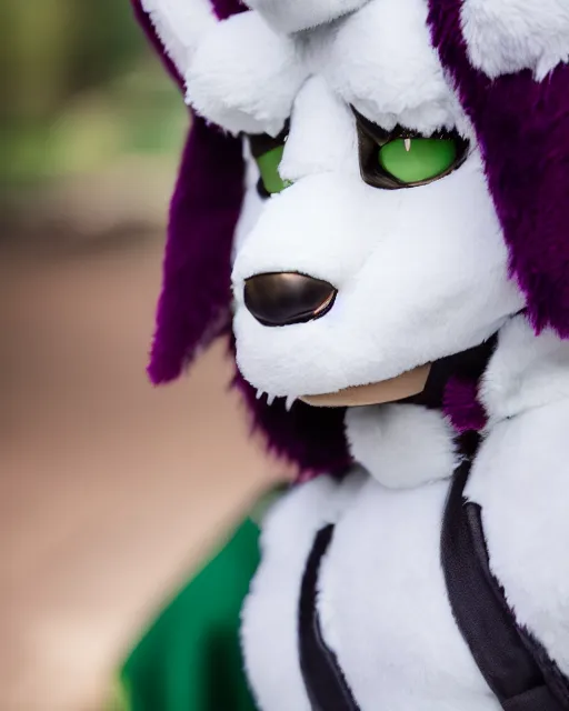 Prompt: portrait photo still of a young asriel dreemurr fursuit, 8 k, 8 5 mm f 1. 8