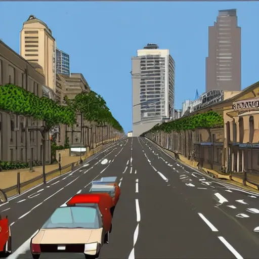 Prompt: streets of Buenos Aires in the style of GTA