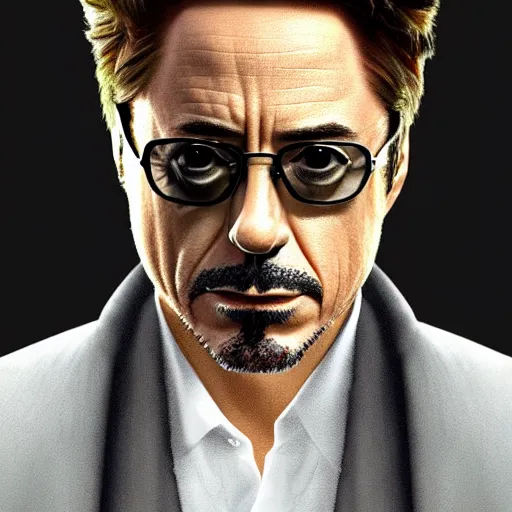 Image similar to photorealistic 3d model of robert downey jr.