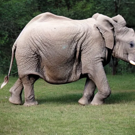 Image similar to mix between elephant and rhino