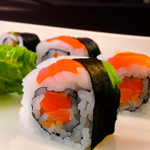 Image similar to Sushi, HD, studio lighting, 8K, hyper realistic, michelin 5 star, award winning photo