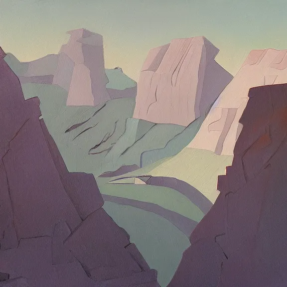 Prompt: a painting in the style of a. j. casson and in the style of jean - claude mezieres