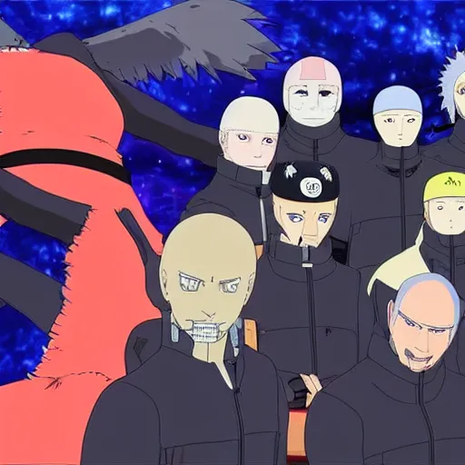 Image similar to Putin in Naruto Shippuden anime style