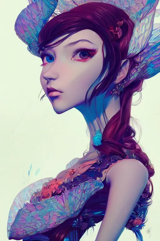 Image similar to a beautiful muse in a dress made of dreams, by android jones and ross tran and ilya kuvshinov, trending on artstation